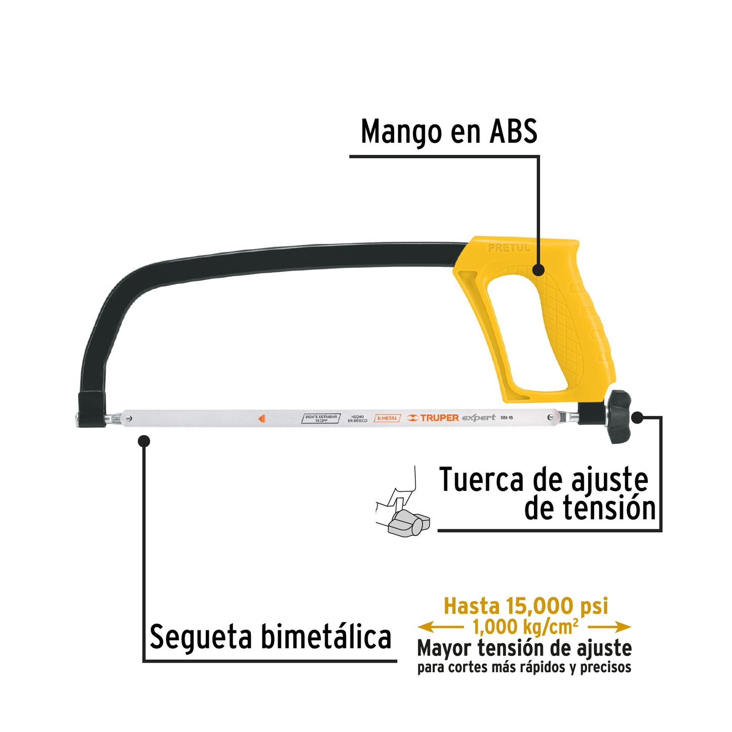 Arco 12' de solera para segueta, Pretul