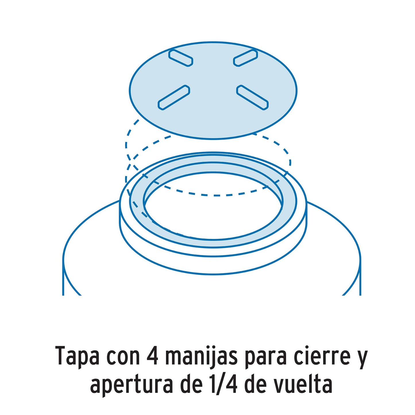 Tapa de 18' con arillo para tinaco, FOSET
