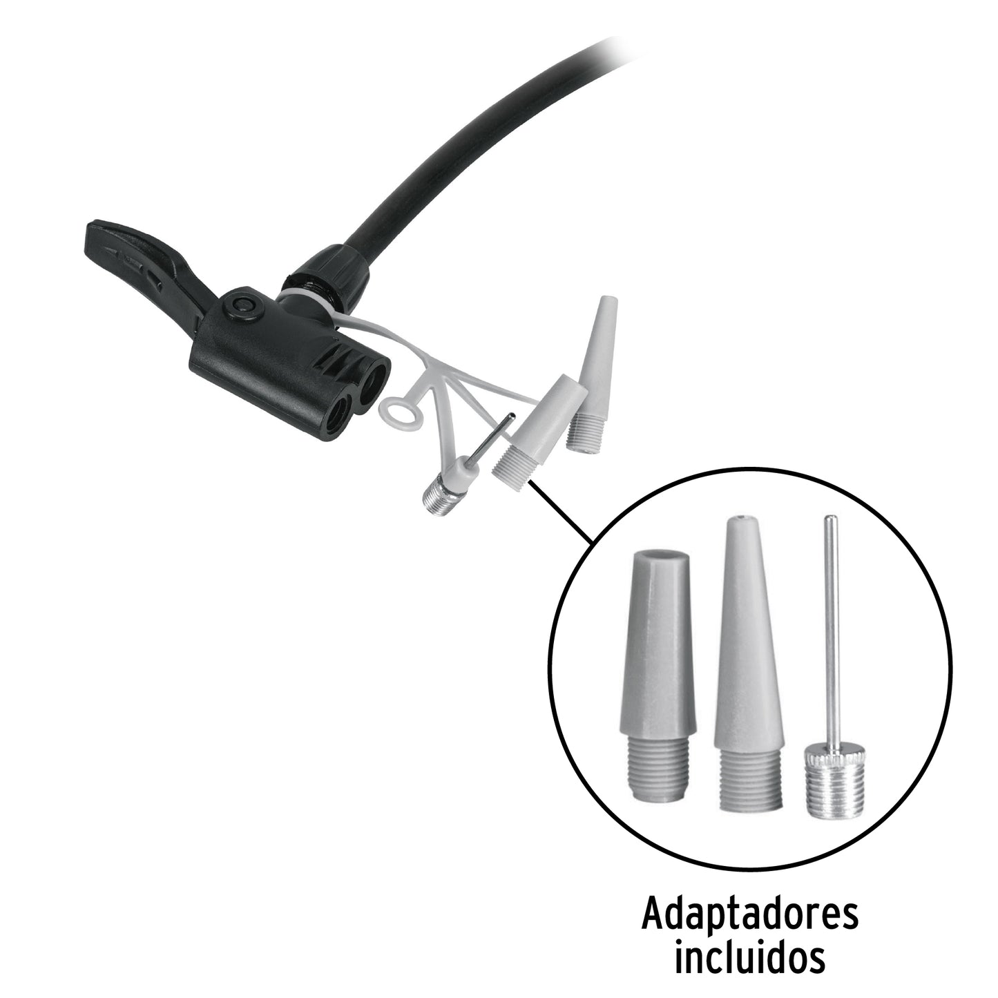Bomba manual para inflar, 80 PSI, PRETUL