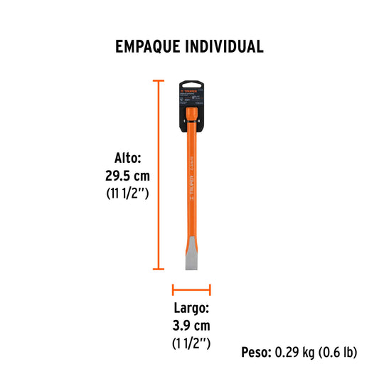 Cincel de corte frío de 3/4 X 10', Truper