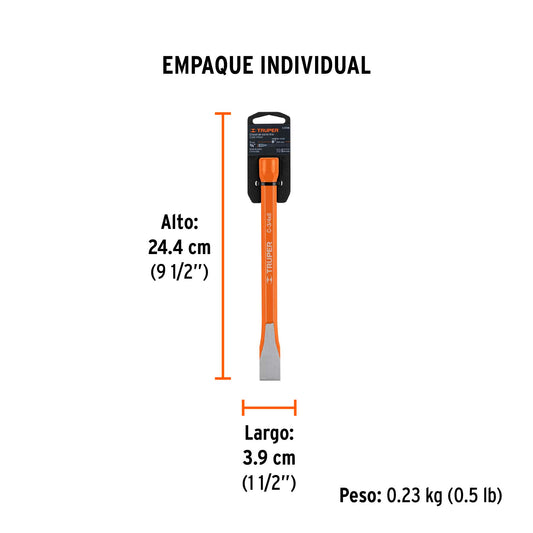 Cincel de corte frío de 3/4 X 8', Truper