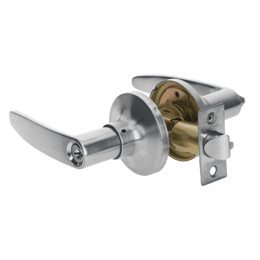 Cerradura manija 'Turín' p/recámara cromo mate, cil latón