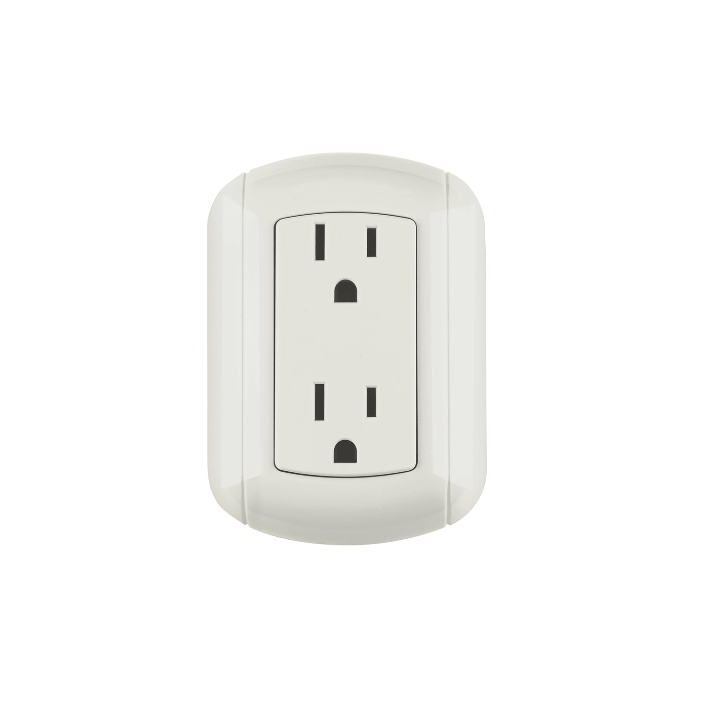 Contacto de sobreponer dúplex 2 polos+ tierra, ABS, Volteck