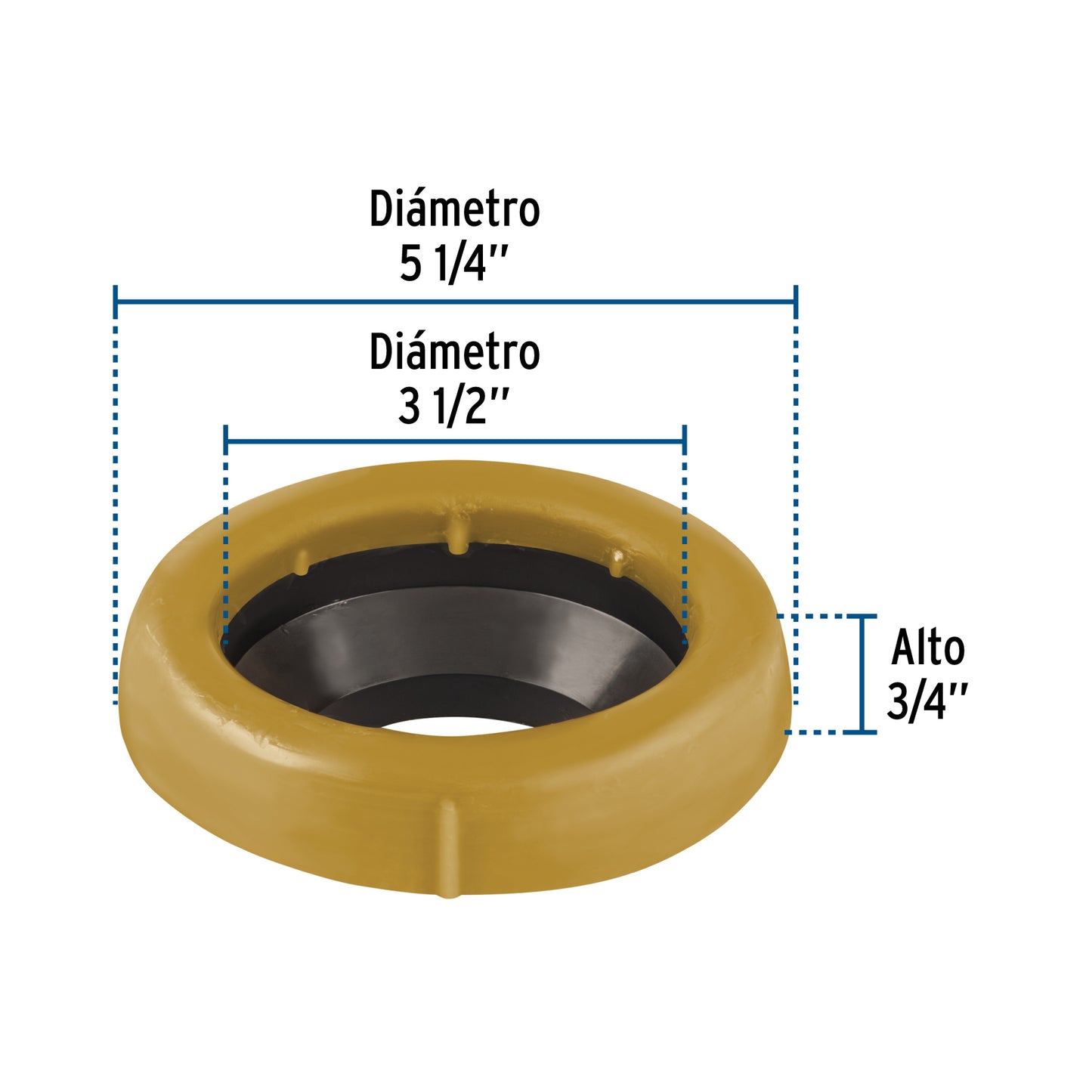 Cuello de cera con guía para WC, 170 g, Foset