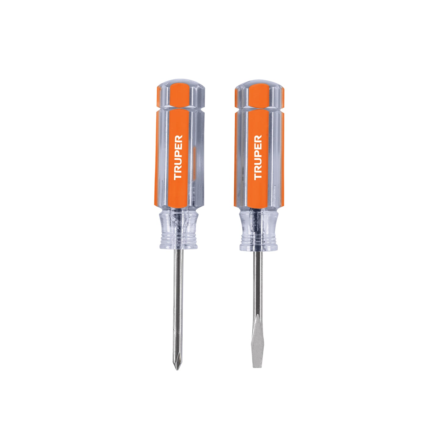 Dúo de mini desarmadores mango de acetato, Truper