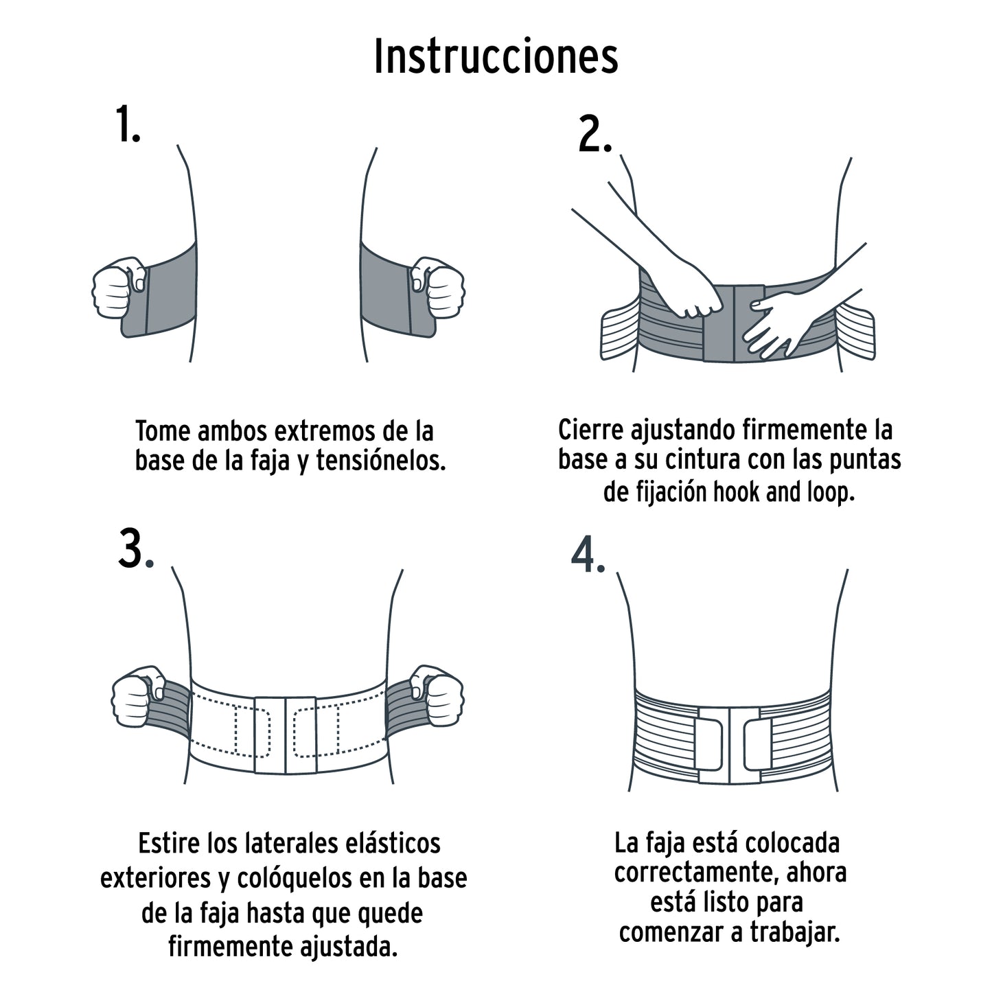 Faja lumbar tipo cinturón de malla transpirable, M, Truper