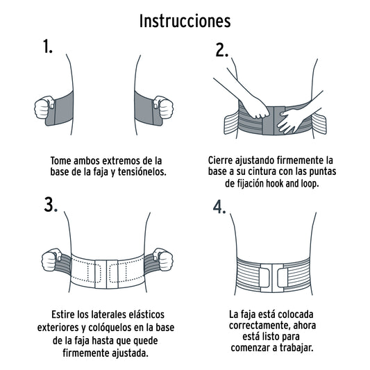 Faja lumbar tipo cinturón de malla transpirable, M, Truper