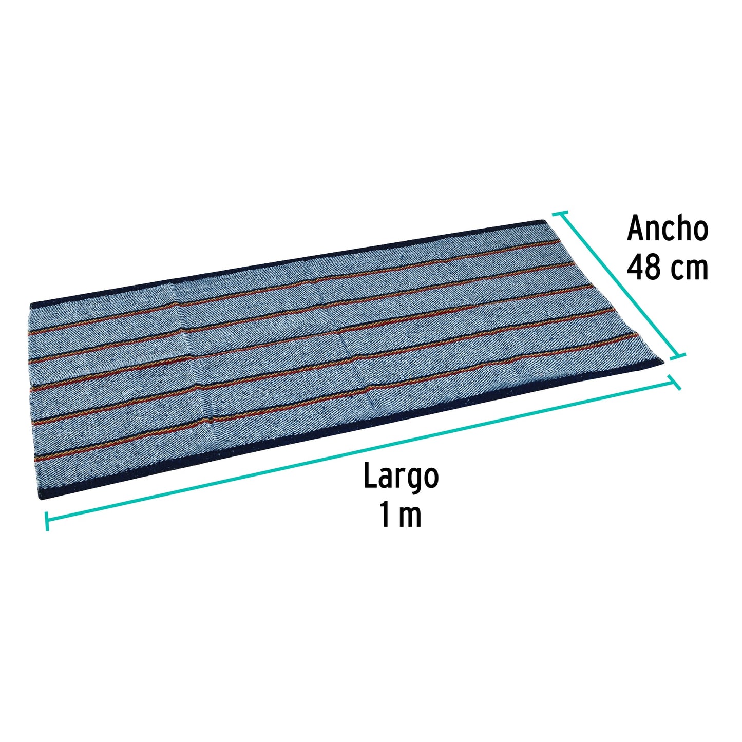 Jerga azul sarga gruesa de 1 m x 48 cm, KLINTEK