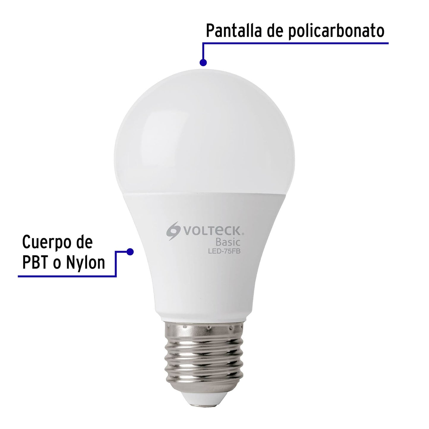 Pack de 4 lámparas LED A19 10 W (equiv. 75 W), luz de día