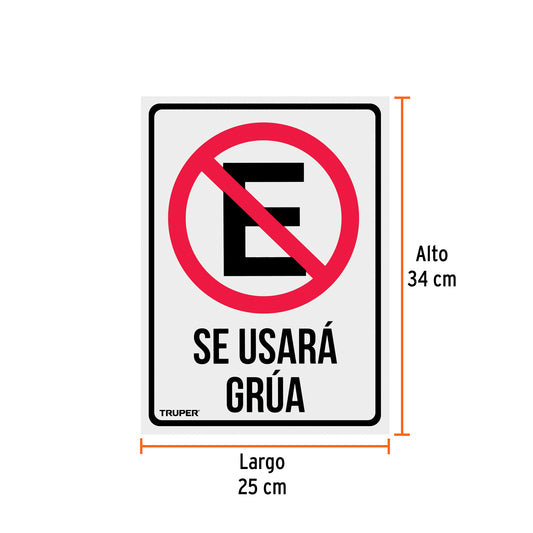 Letrero de señalización 'NO ESTACIONARSE', 25 x 34 cm