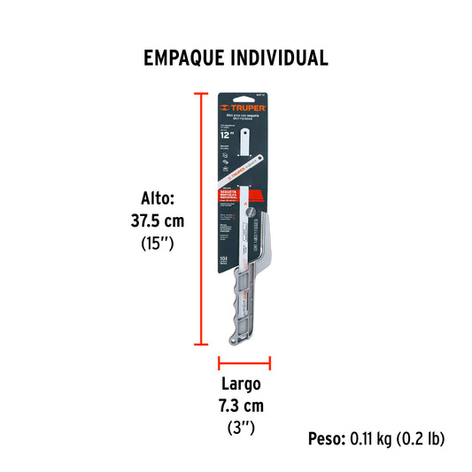 Mini arco 12' de aluminio para segueta, Truper