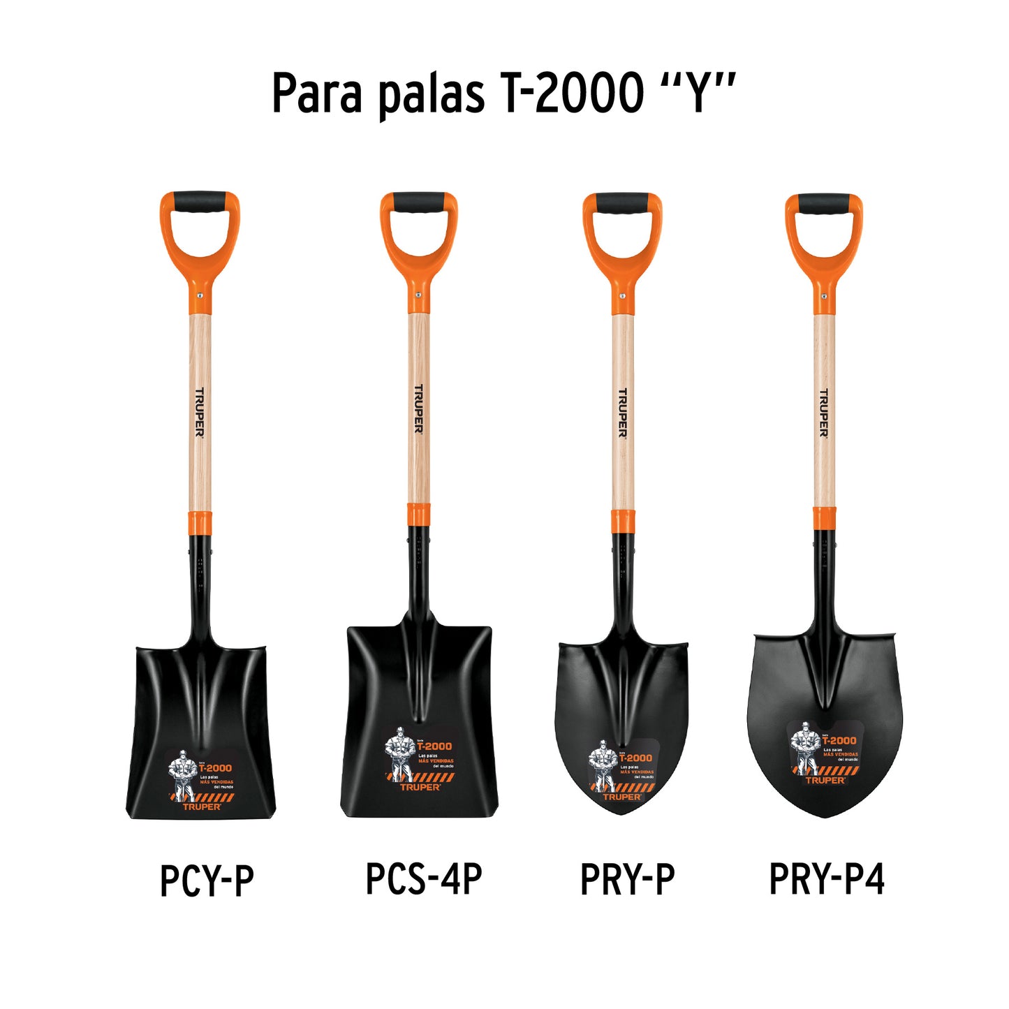Mango de reposición para pala T-2000, puño offset 'Y', 26'