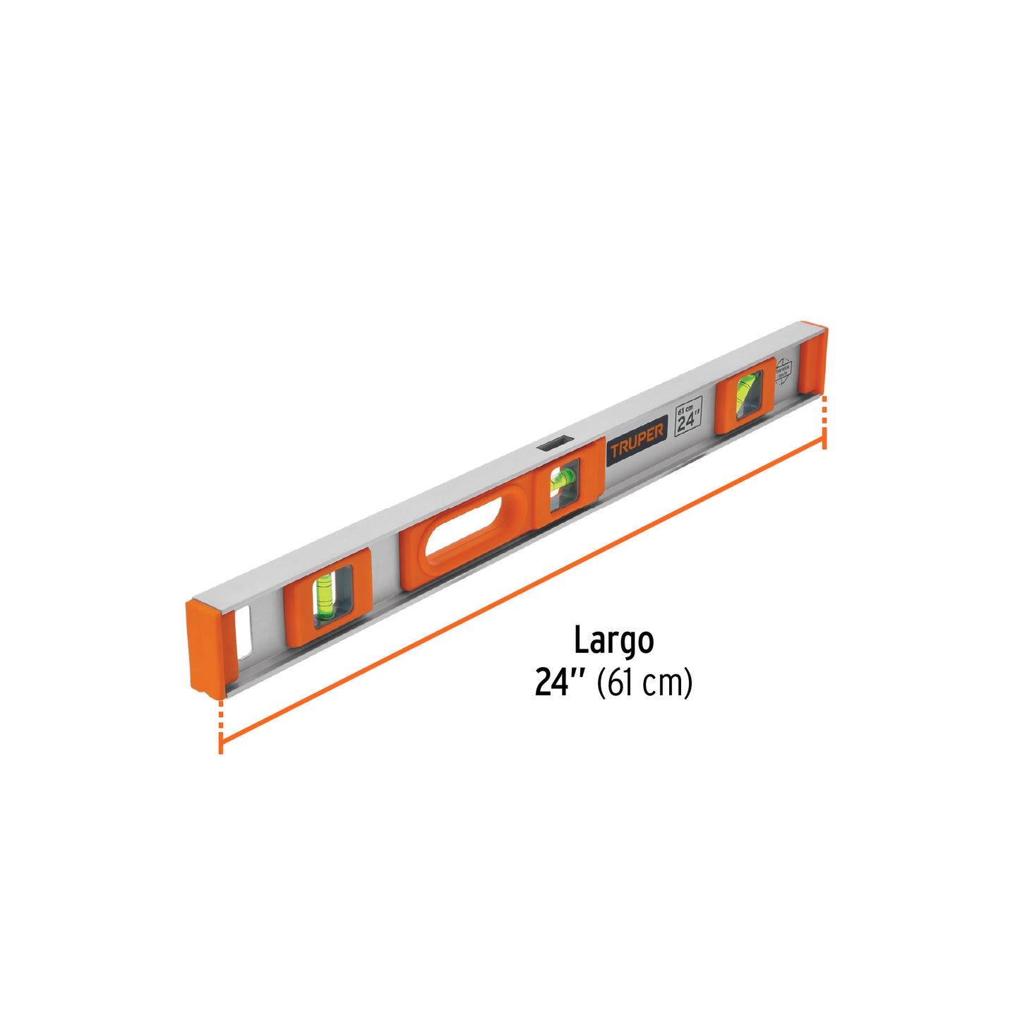 Nivel profesional de 24' con protección de ABS, Truper
