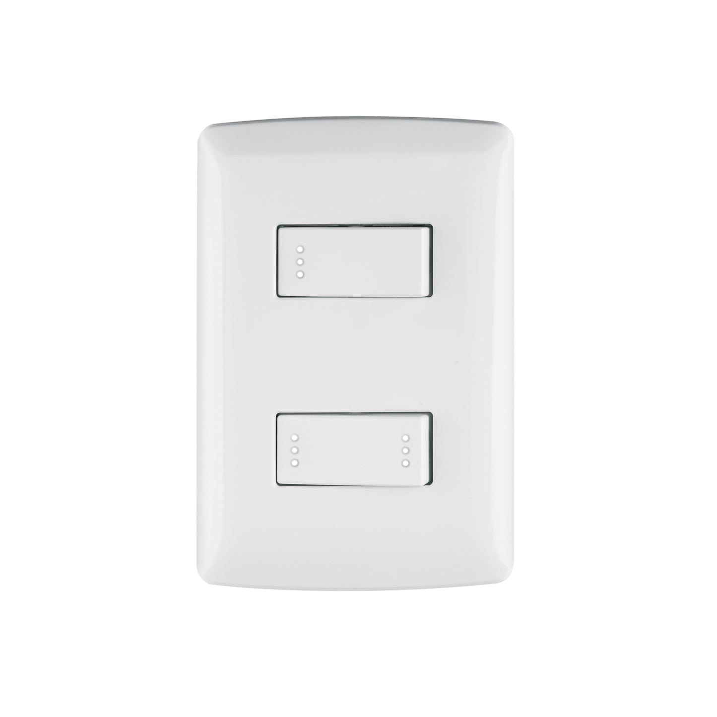 Placa armada 1 interruptor 1 escalera,blanco, línea Italiana