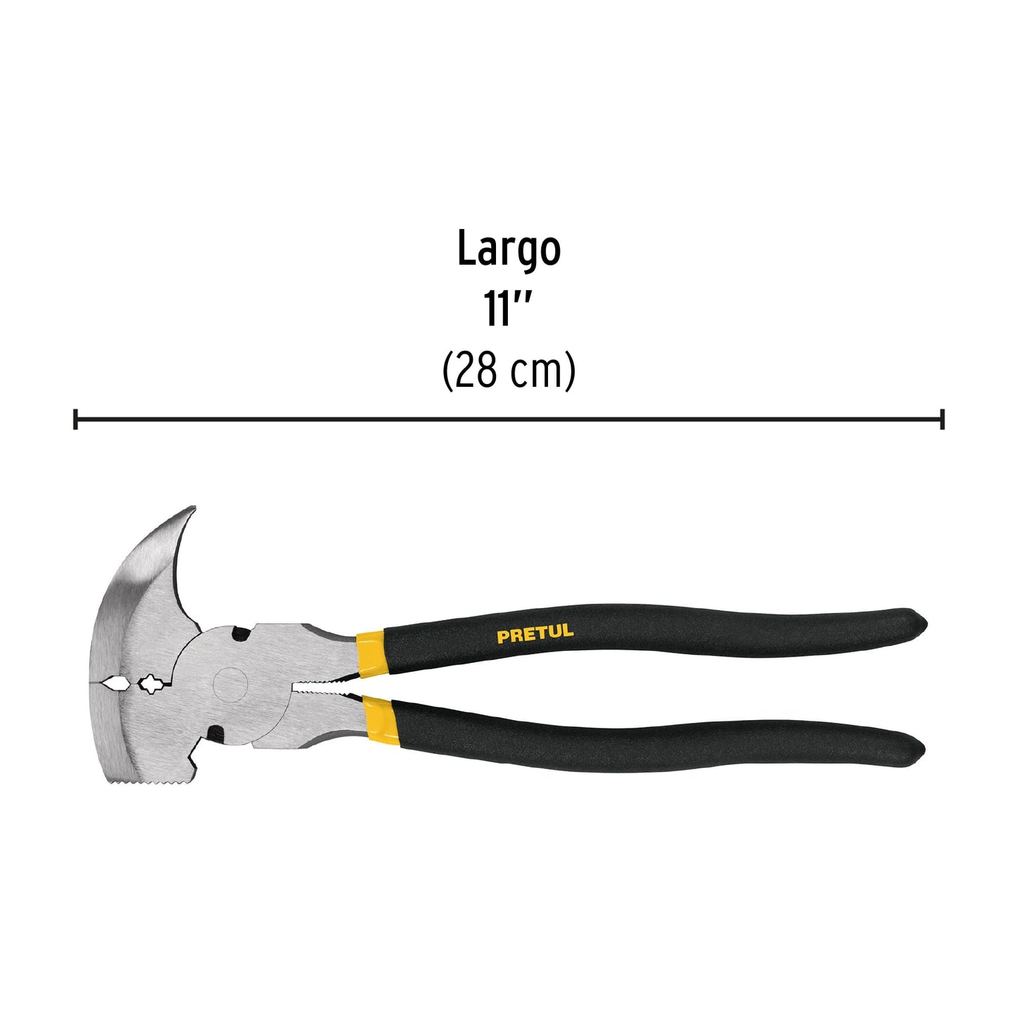 Pinza de hacendado 11' mango de PVC, Pretul
