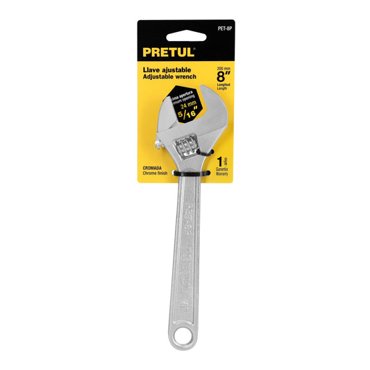 Llave ajustable (perico) 8' cromada, Pretul