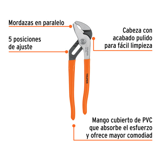 Pinza de extensión 10' mango de PVC, Truper