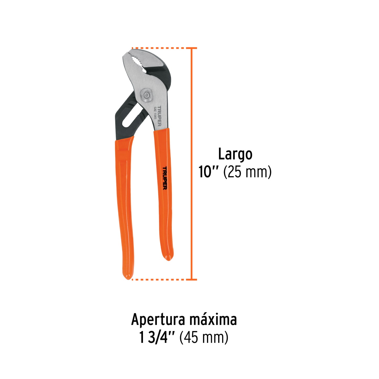 Pinza de extensión 10' mango de PVC, Truper