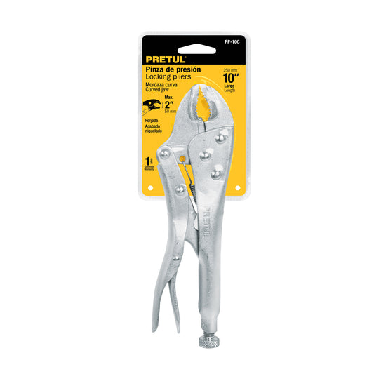Pinza de presión 10' mordaza curva, Pretul