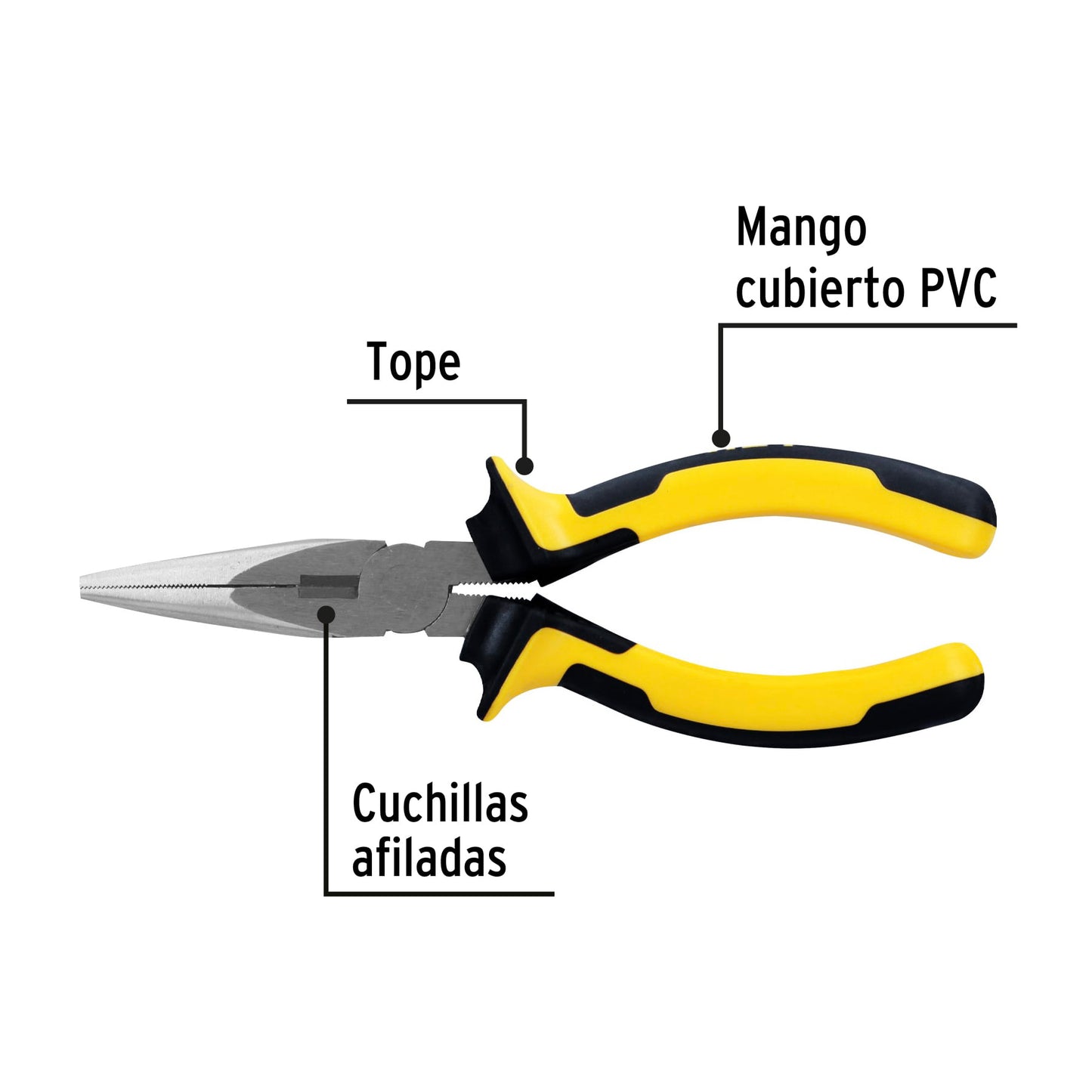 Pinza de punta y corte 6' mango Comfort Grip, Pretul