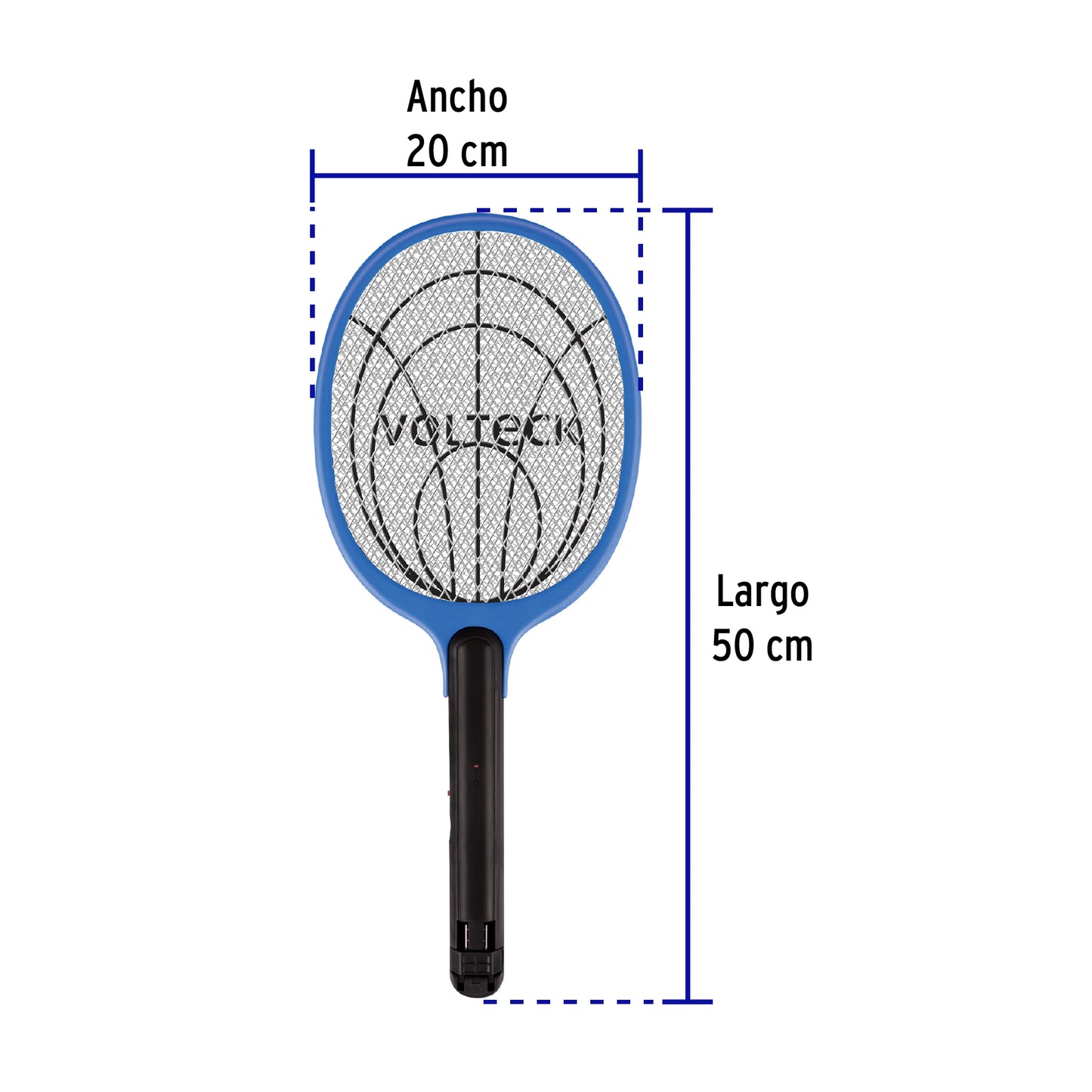 Raqueta mata moscas y mosquitos, recargable, VOLTECK