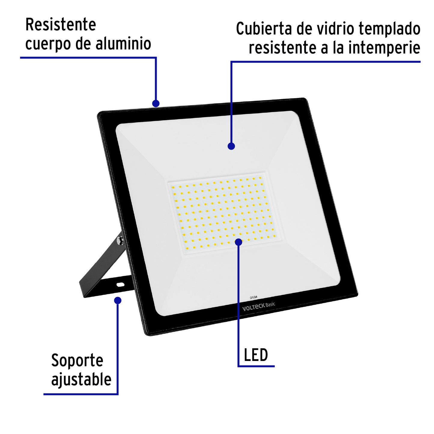 Reflector LED para exteriores 100W 6500K, VOLTECK BASIC