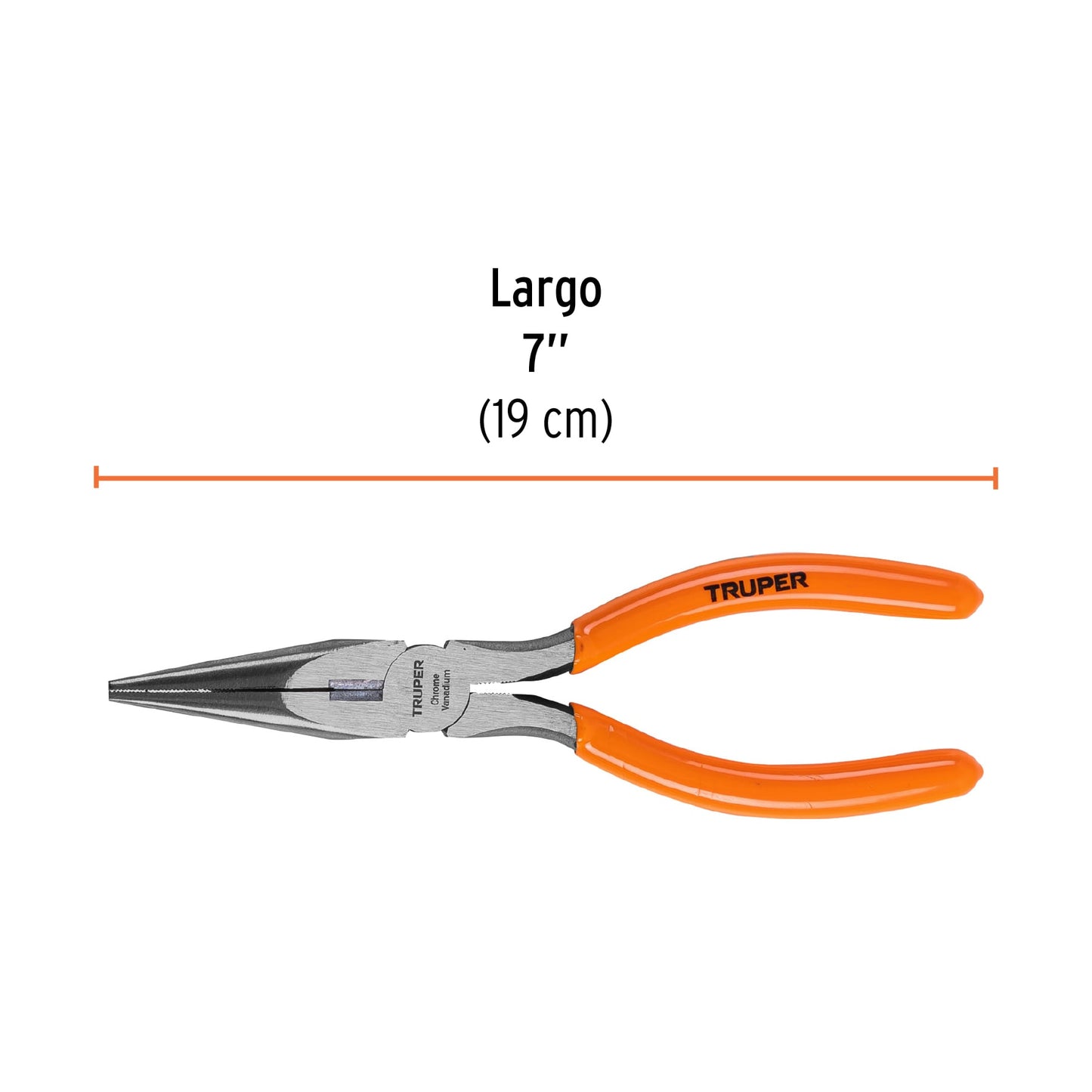 Pinza de punta y corte 7' mango de PVC, Truper