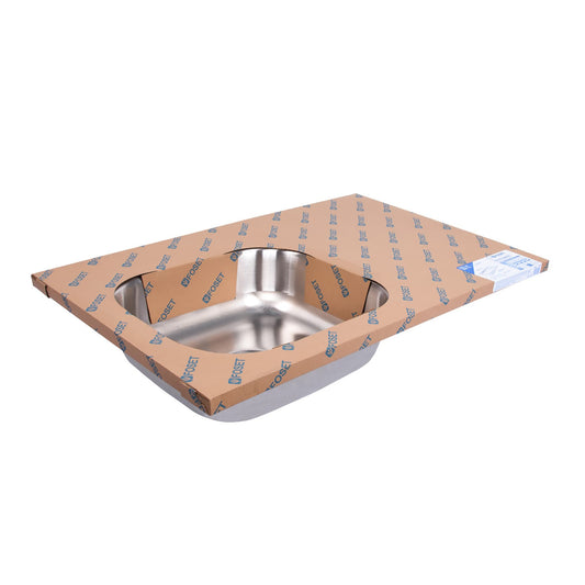 Tarja de empotrar 80 x 50 cm tina izquierda, FOSET