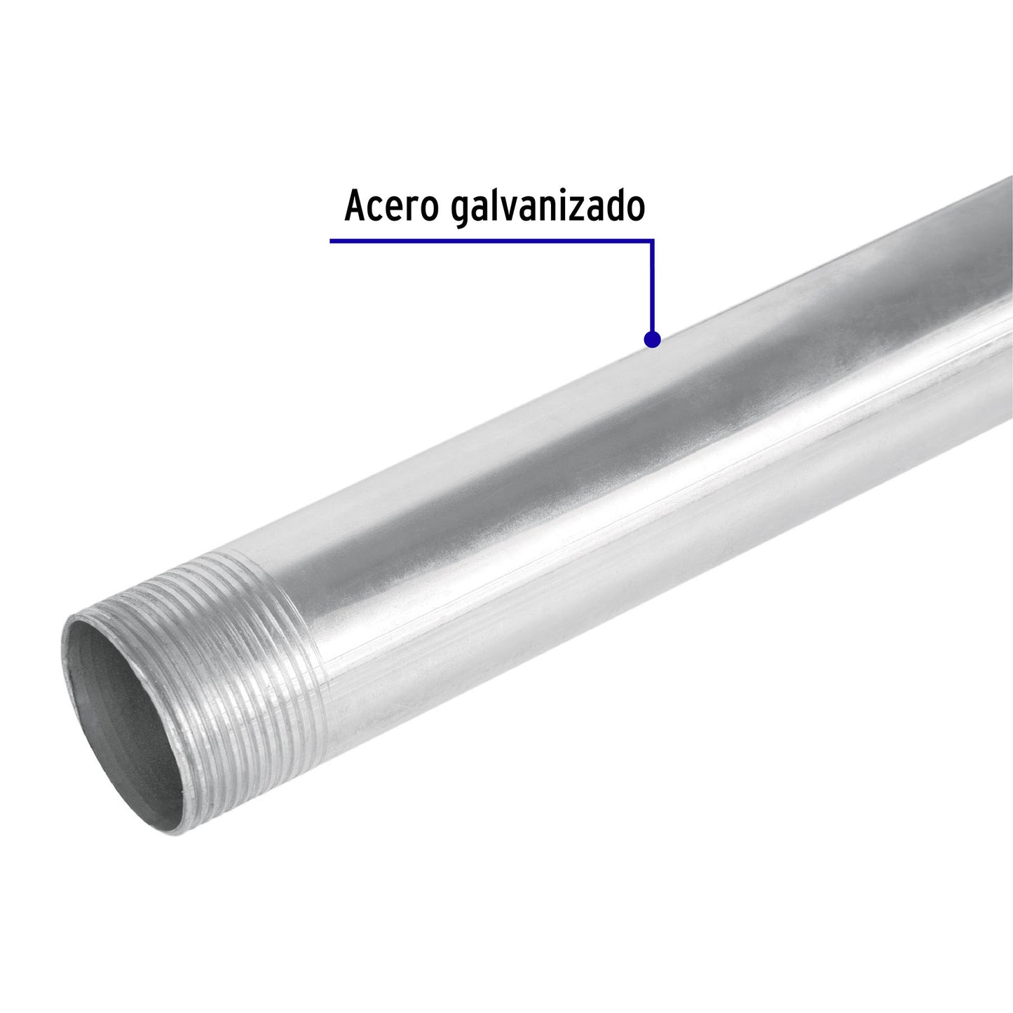 Tubo Conduit 1 1/4' para mufa, pared gruesa (0.9 mm), 3 m