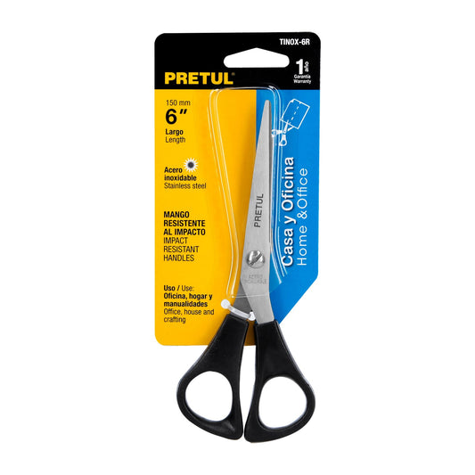 Tijera 6' de acero inoxidable para casa y oficina, PRETUL