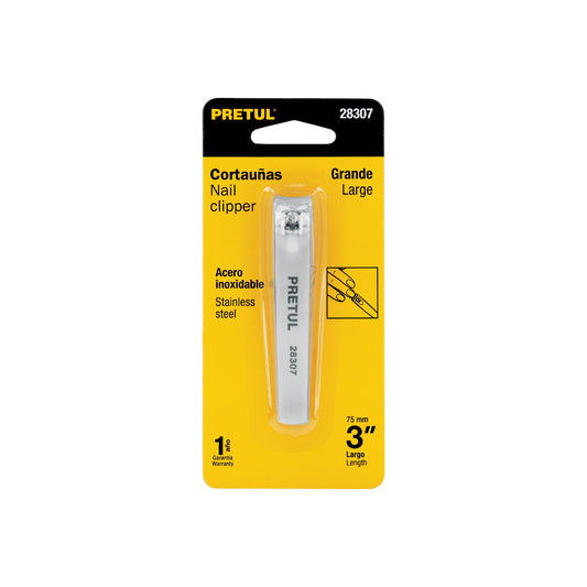 Cortaúñas 3' acero inoxidable, PRETUL