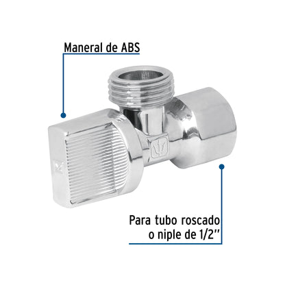 Llave angular de 1/2', 1/4 de vuelta, blíster, FOSET