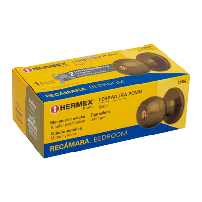 Cerradura tipo esfera, tubular, recámara, antiguo, BASIC