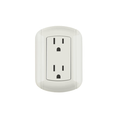 Contacto de sobreponer dúplex 2 polos+ tierra, ABS, Volteck