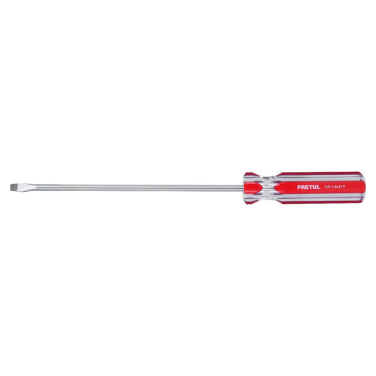 Desarmador plano 1/4 x 8' mango de PVC, Pretul