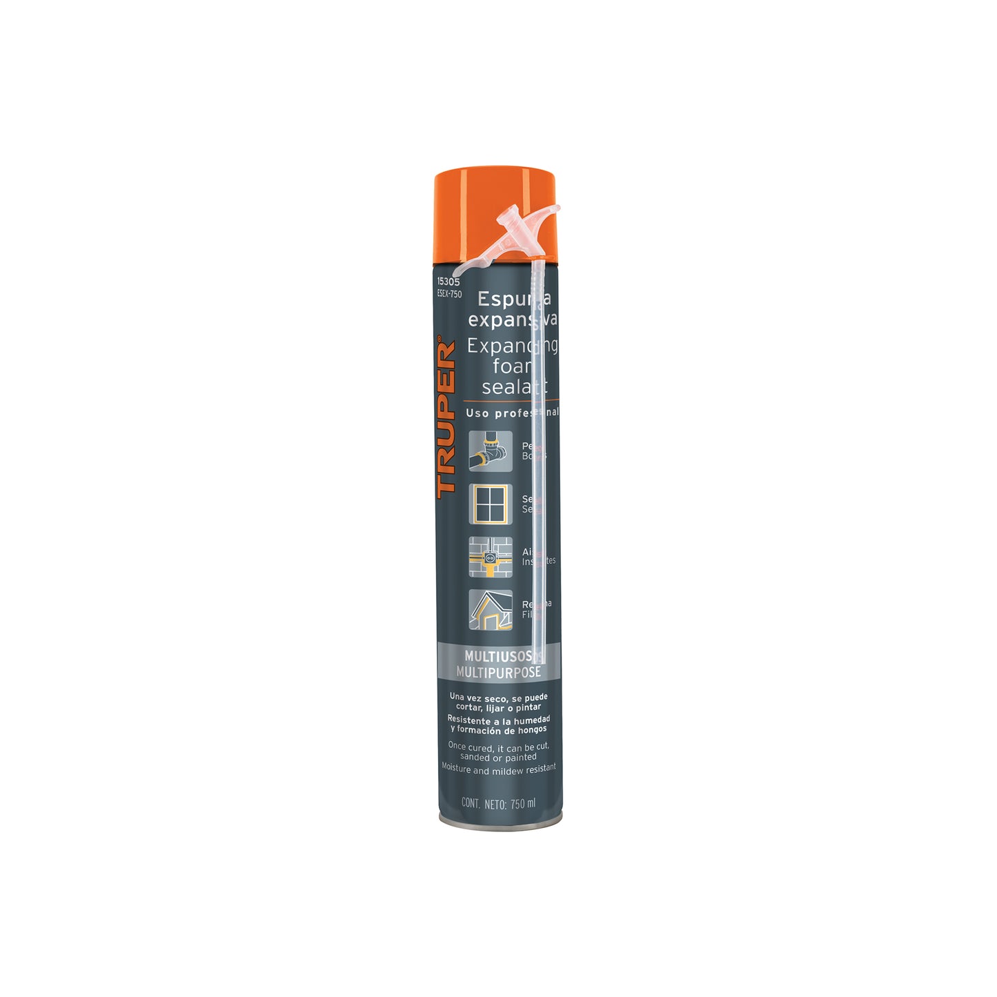 Espuma expansiva de poliuretano, 750 ml, TRUPER