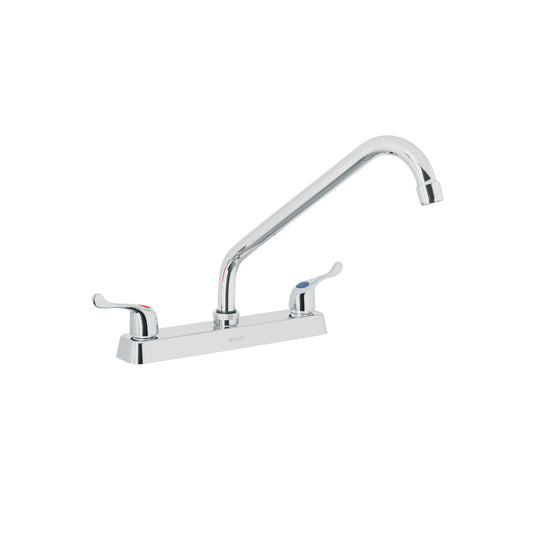 Mezcladora 8' fregadero cromo, cuello largo, palanca, BASIC