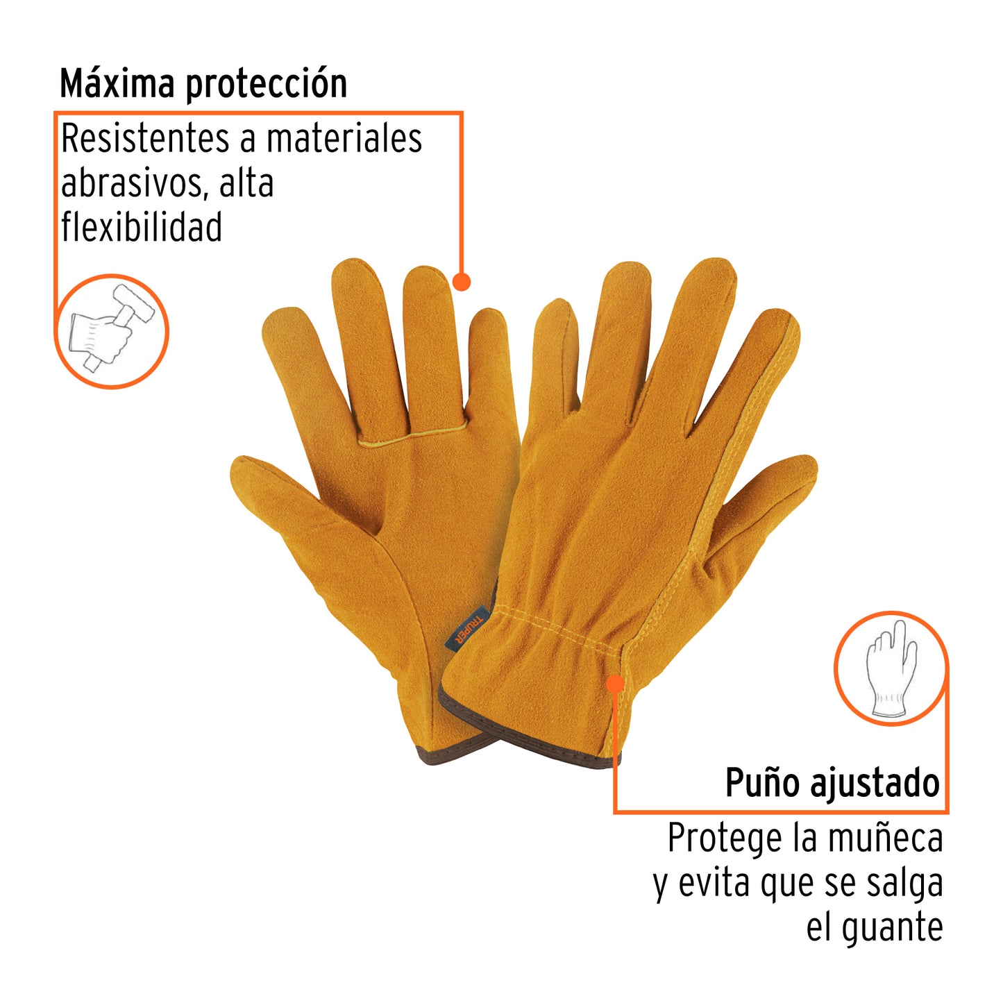 Guantes de carnaza, usos generales, G, TRUPER