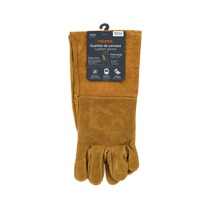 Guantes de carnaza, largos, unitalla, TRUPER