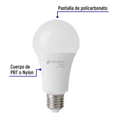 Pack de 4 lámparas LED A19 16 W (equiv. 100 W), luz de día