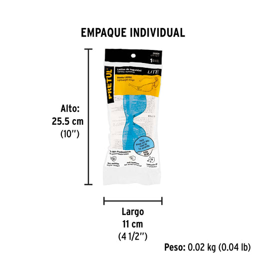 Lentes de seguridad azules, Pretul Lite