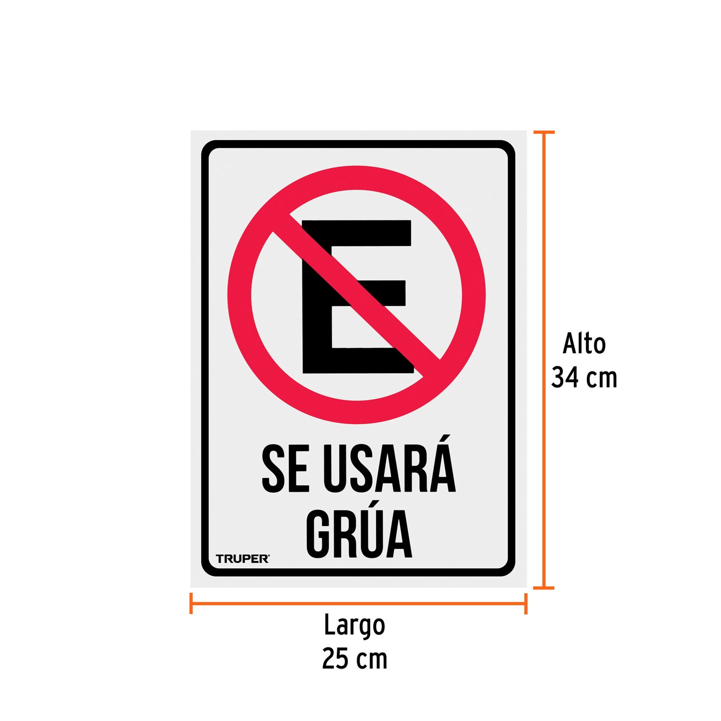 Letrero de señalización 'NO ESTACIONARSE', 25 x 34 cm