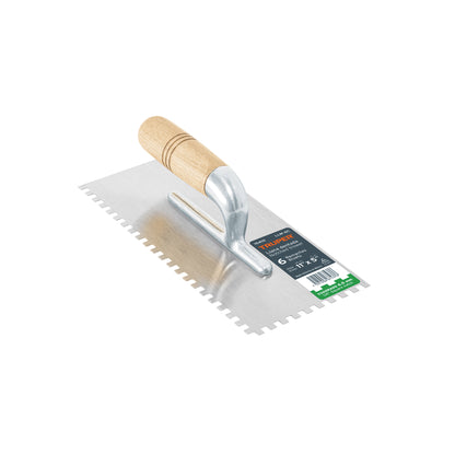 Llana 11' dentado cuadrado 1/4', 6 remaches, mgo madera