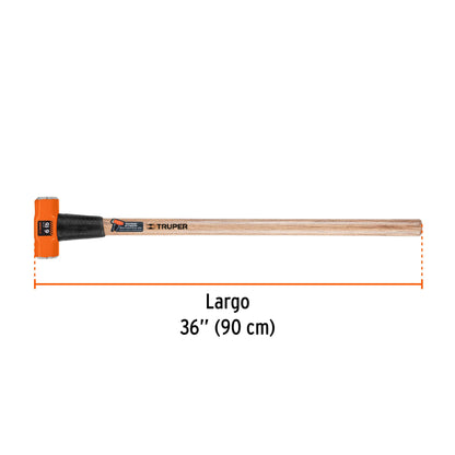 Marro octagonal 6 lb, mango de madera 36', Truper