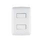 Placa armada 1 interruptor 1 escalera,blanco, línea Italiana