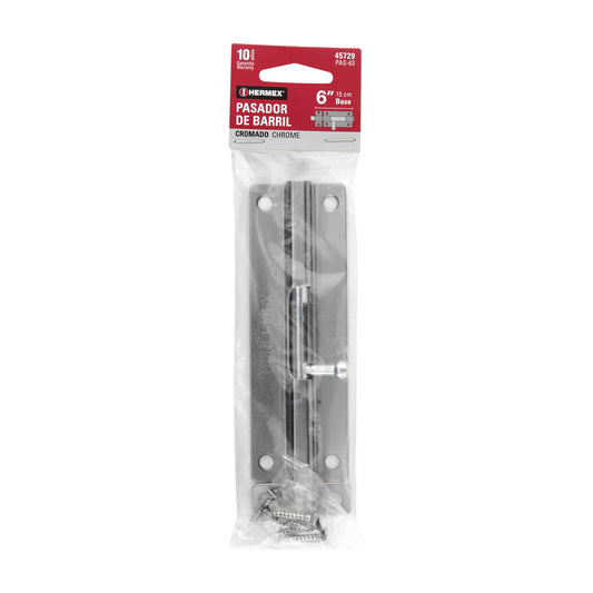 Pasador de barril de acero cromo 6', HERMEX