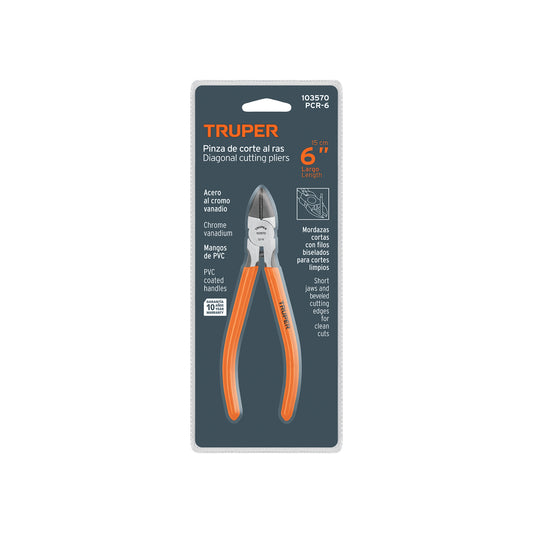 Pinza de corte al ras 6' mango de PVC, Truper