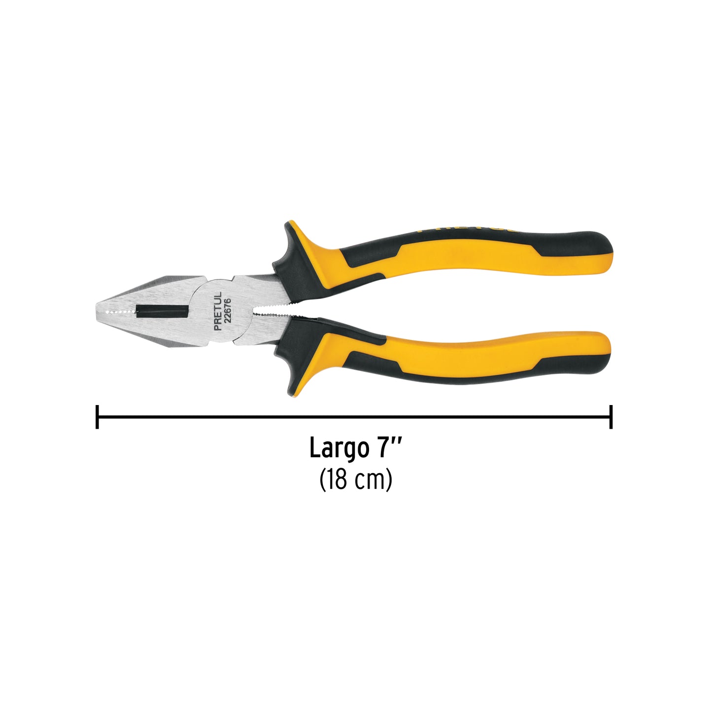 Pinza para electricista 7' mango Comfort Grip, Pretul