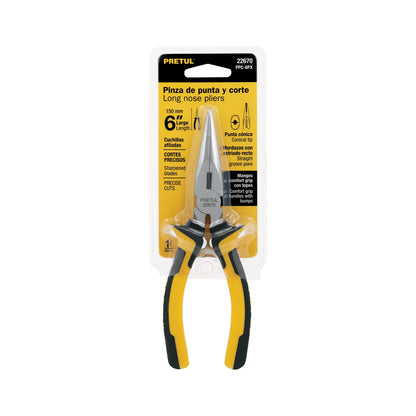 Pinza de punta y corte 6' mango Comfort Grip, Pretul