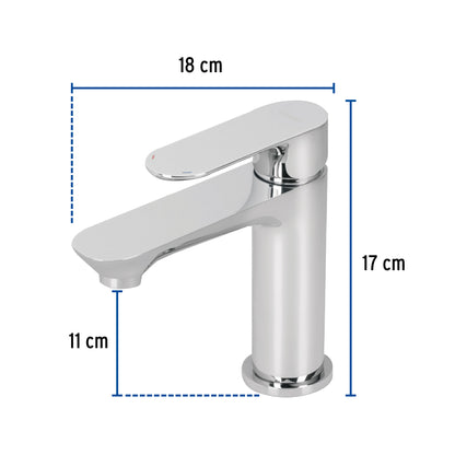 Monomando corto para lavabo, cromo, FOSET RIVIERA